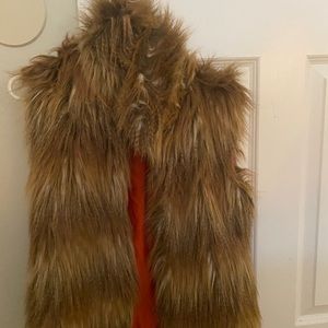 Never worn faux fur vest
